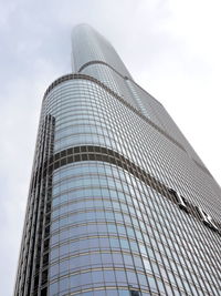 Low angle view of modern building against sky