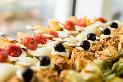 Close-up of fruits on table