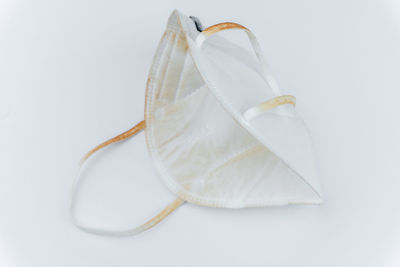 High angle view of umbrella on white background