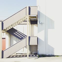 Low angle view of staircase against building