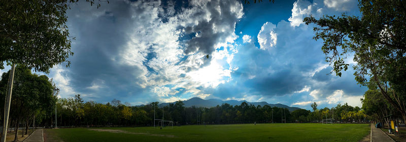 Panoramic view of landscape against sky