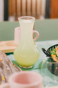 Close-up of food on table