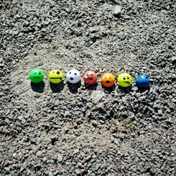 Colorful balloons on table