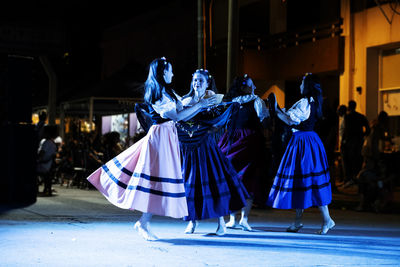 Street festival italian traditional dancers