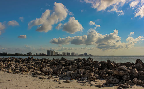 Panoramic view of beach against sky