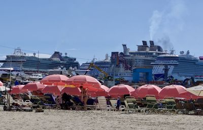 Panoramic view of beach against sky