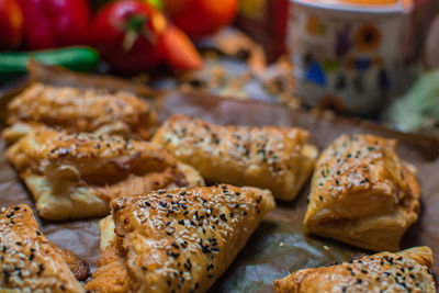 Close-up of food on table
