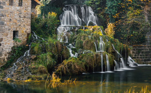 Long exposure photo of cascades and waterfalls at rastoke in croatia