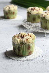 Close-up of cupcakes