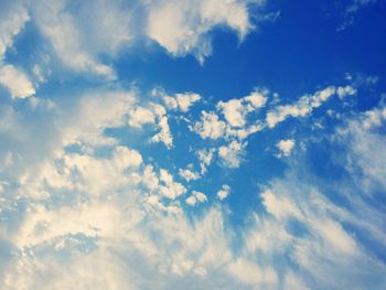 Low angle view of clouds in sky