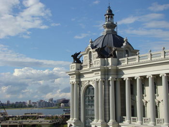Exterior of building against sky in city