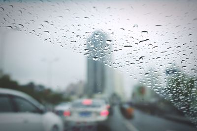 Raindrops on glass window