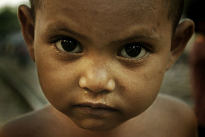 Close-up portrait of boy