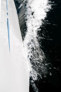 Close-up of water splashing in sea