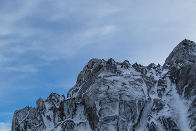 Low angle view of mountain against sky