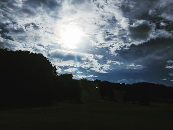 Scenic view of landscape against cloudy sky