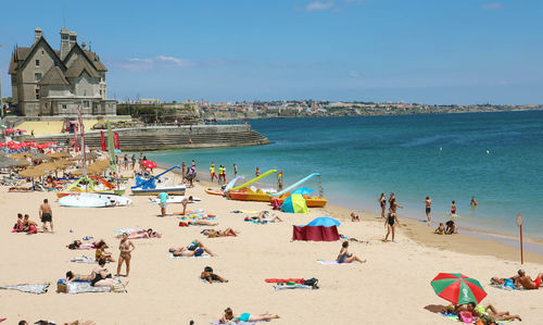 Group of people on beach