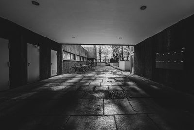 Empty corridor of building