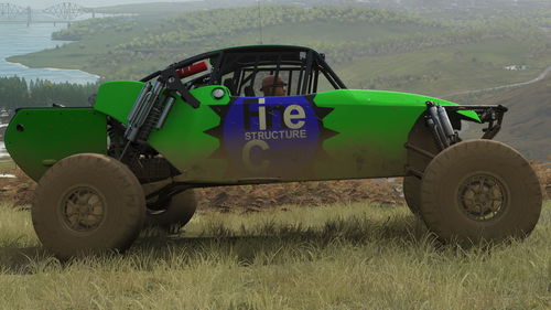 High angle view of vintage car on field