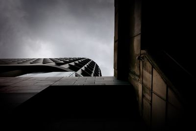 Low angle view of staircase against building