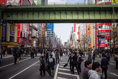 People walking on street