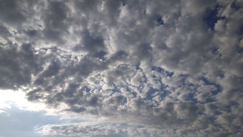 Low angle view of clouds in sky