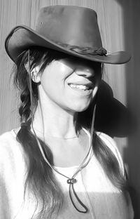 Close-up portrait of a smiling young woman