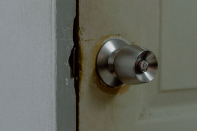 Close-up of old doorknob