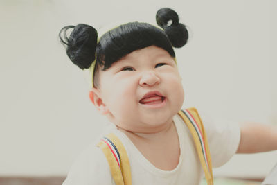 Close-up portrait of cute boy