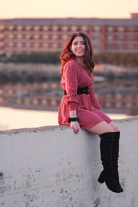 Portrait of smiling young woman