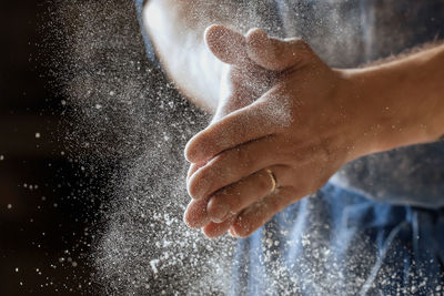 Close-up of person hand