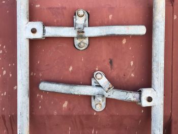 Full frame shot of rusty metal door