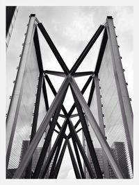 Low angle view of bridge against sky