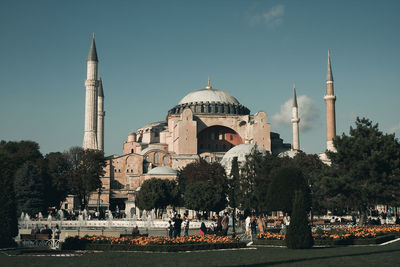 View of historical building against clear sky