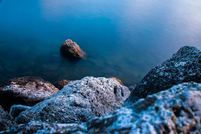 Rock formations in sea