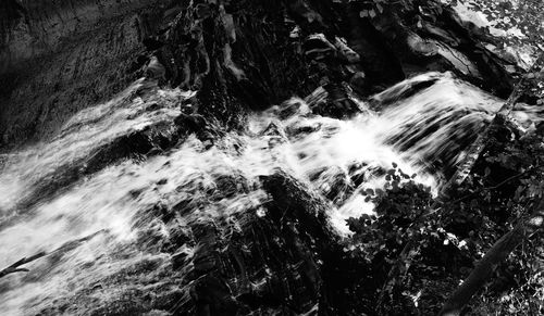 Scenic view of waterfall