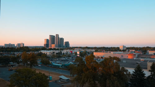 City at sunset