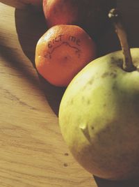 Close-up of food on table