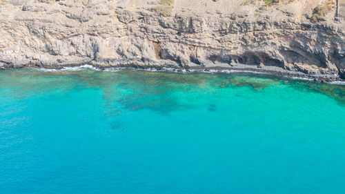 Scenic view of sea and rocks