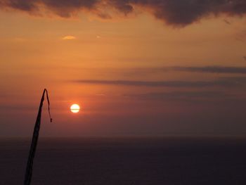 Scenic view of sunset over sea