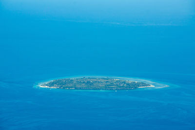 Aerial view of blue sea