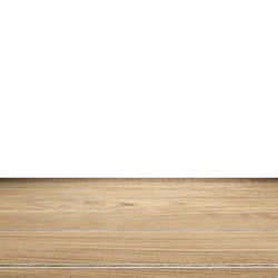 Surface level of wooden floor against wall