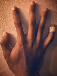 Close-up of human hand