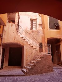 Stairs leading to built structure