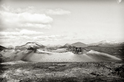 Scenic view of land against sky