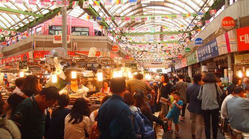 Crowd at night