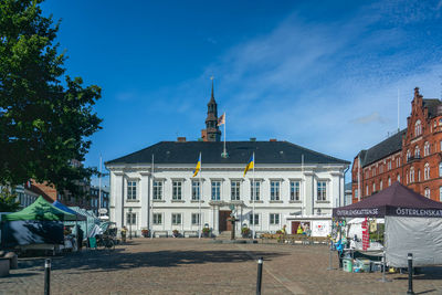 Low angle view of historic building against sky