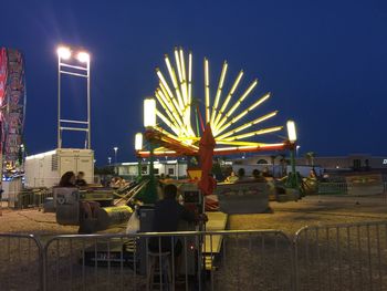 Illuminated lights at night