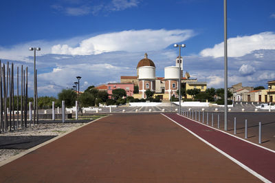 Panoramic view of buildings against sky