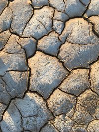 Full frame shot of cracked land